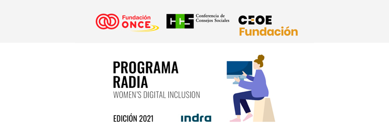 Abierta la convocatoria del Programa Radia, edición Indra 21/22, de formación tecnológica para mujeres con discapacidad