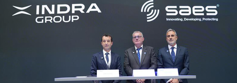 Indra and SAES sign a collaboration agreement on infrastructure protection, acoustic systems and simulation