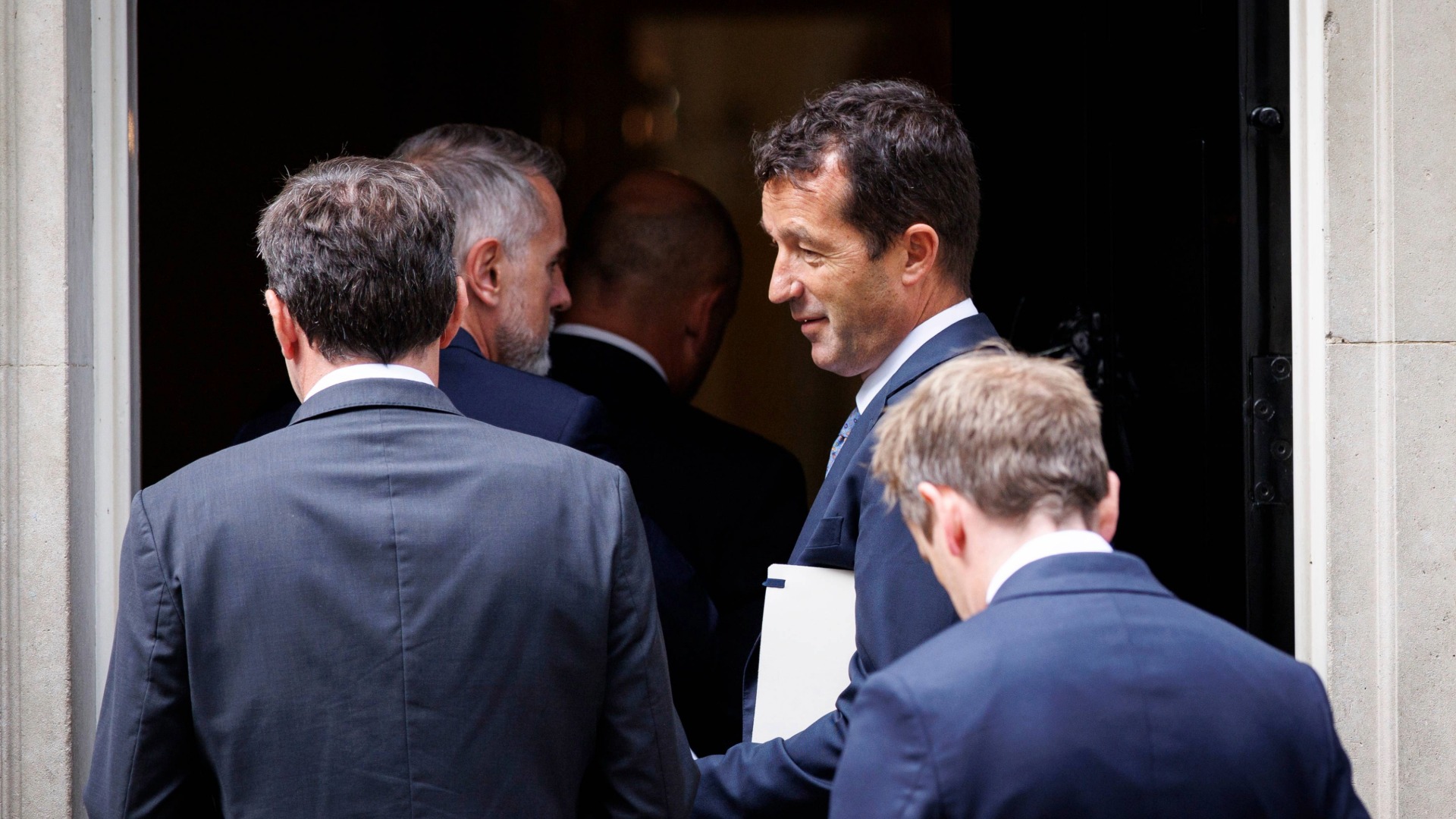El presidente ejecutivo de Indra Group, Ángel Escribano, participa en un encuentro empresarial en Downing Street
